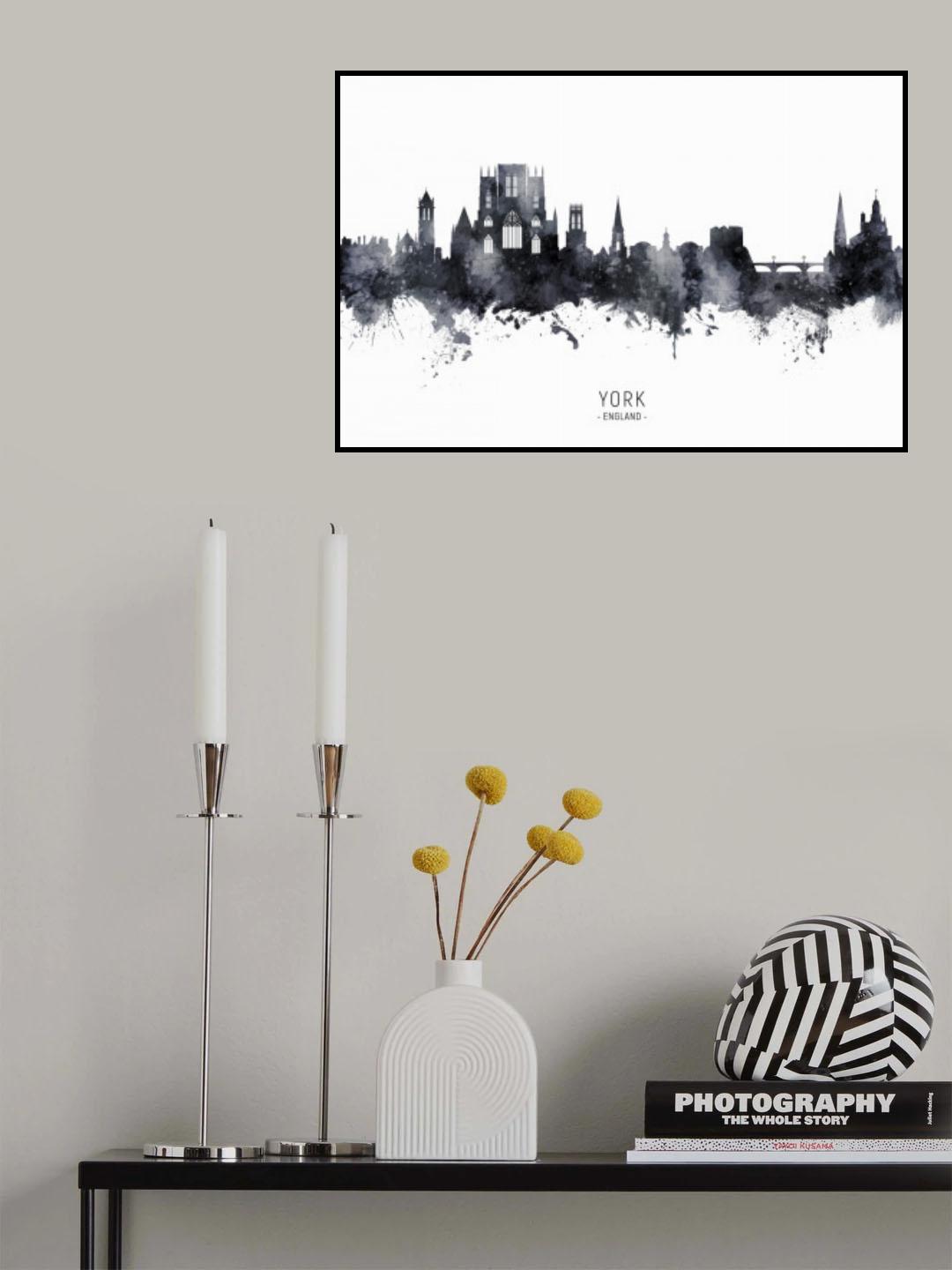 York England Skyline Poster och Canvastavla
