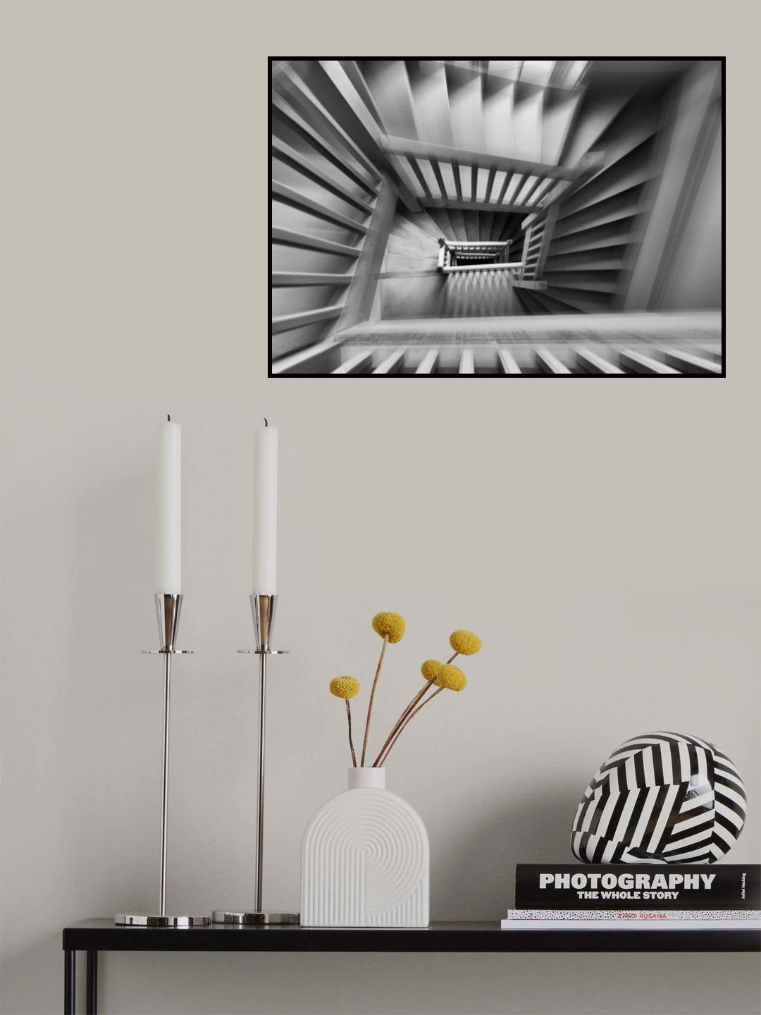 Old staircase Poster och Canvastavla