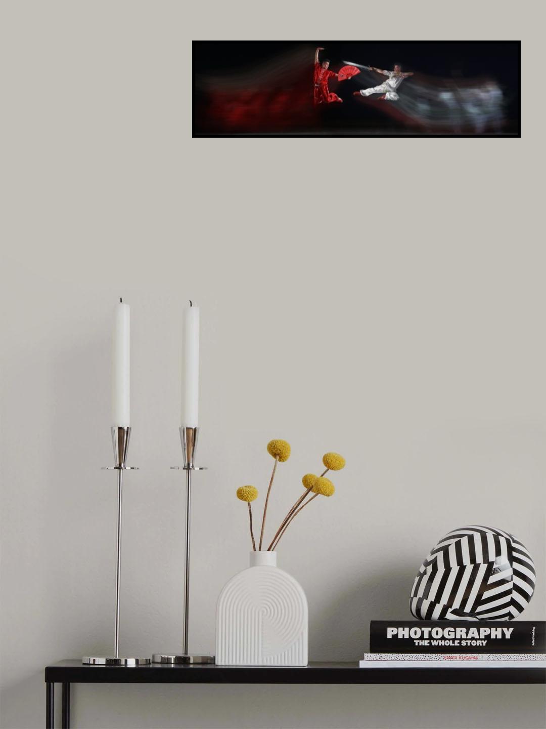 Red and White Poster och Canvastavla