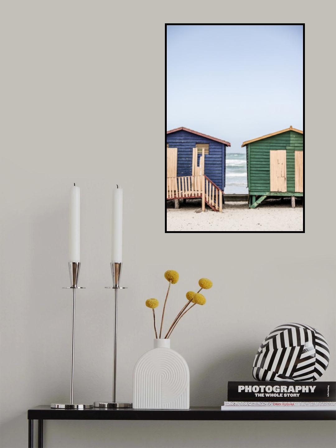 Blue & Green Hut Poster och Canvastavla