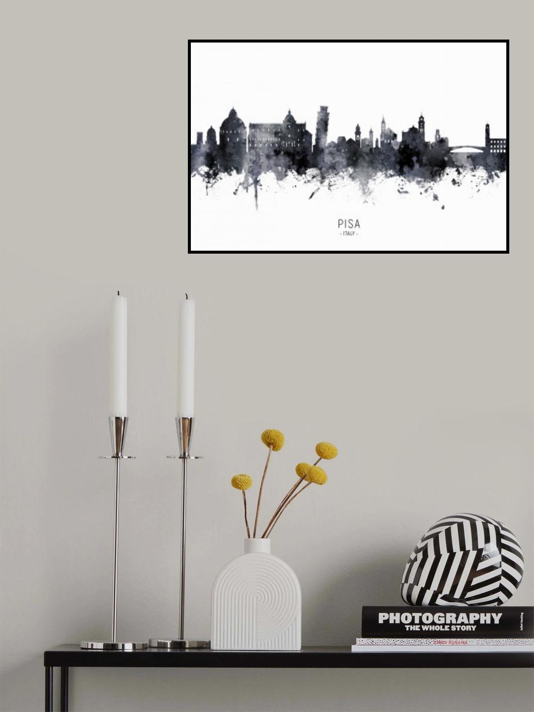 Pisa Italy Skyline Poster och Canvastavla