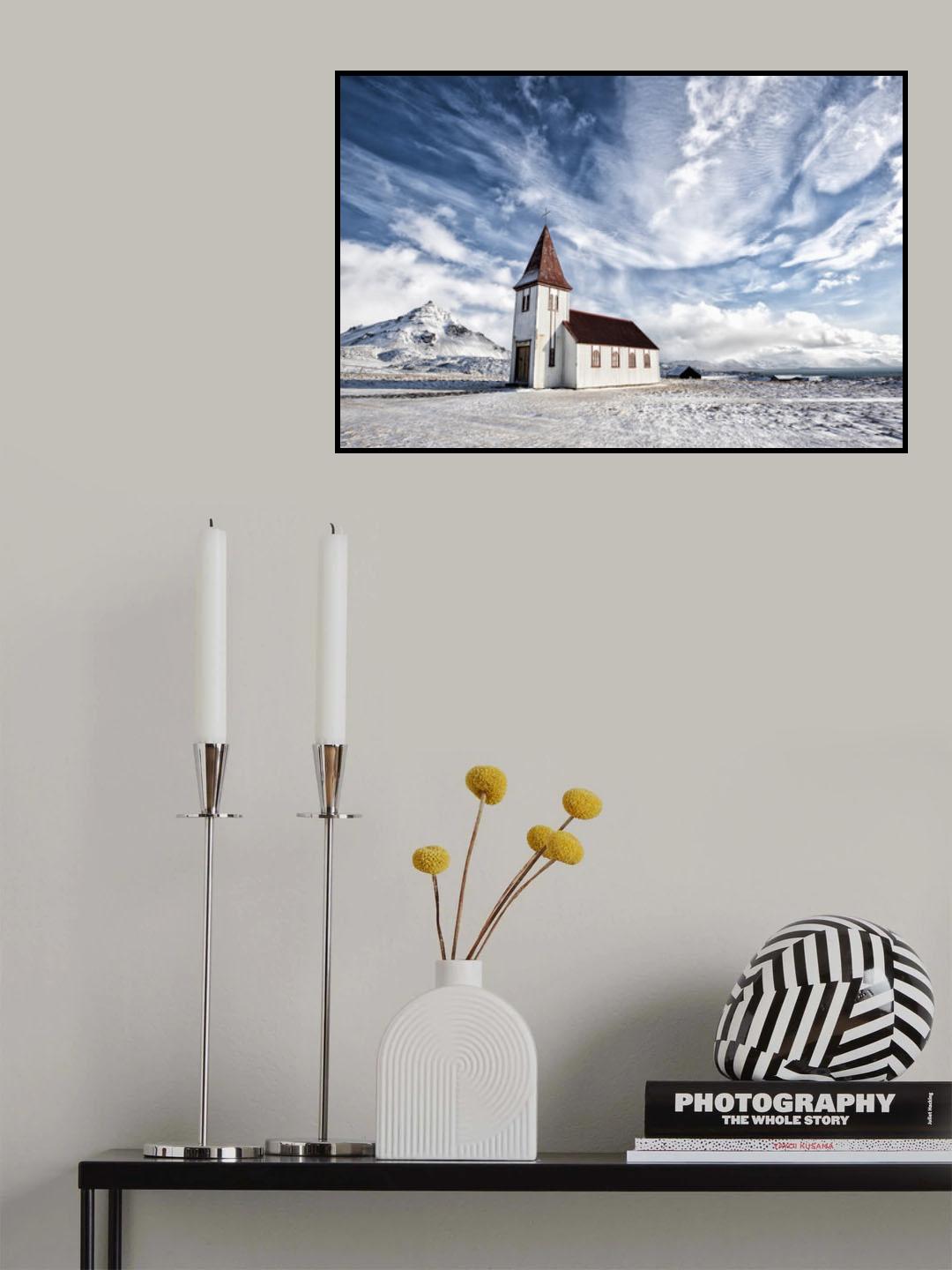 Hellnar Chuch in Spring Poster och Canvastavla