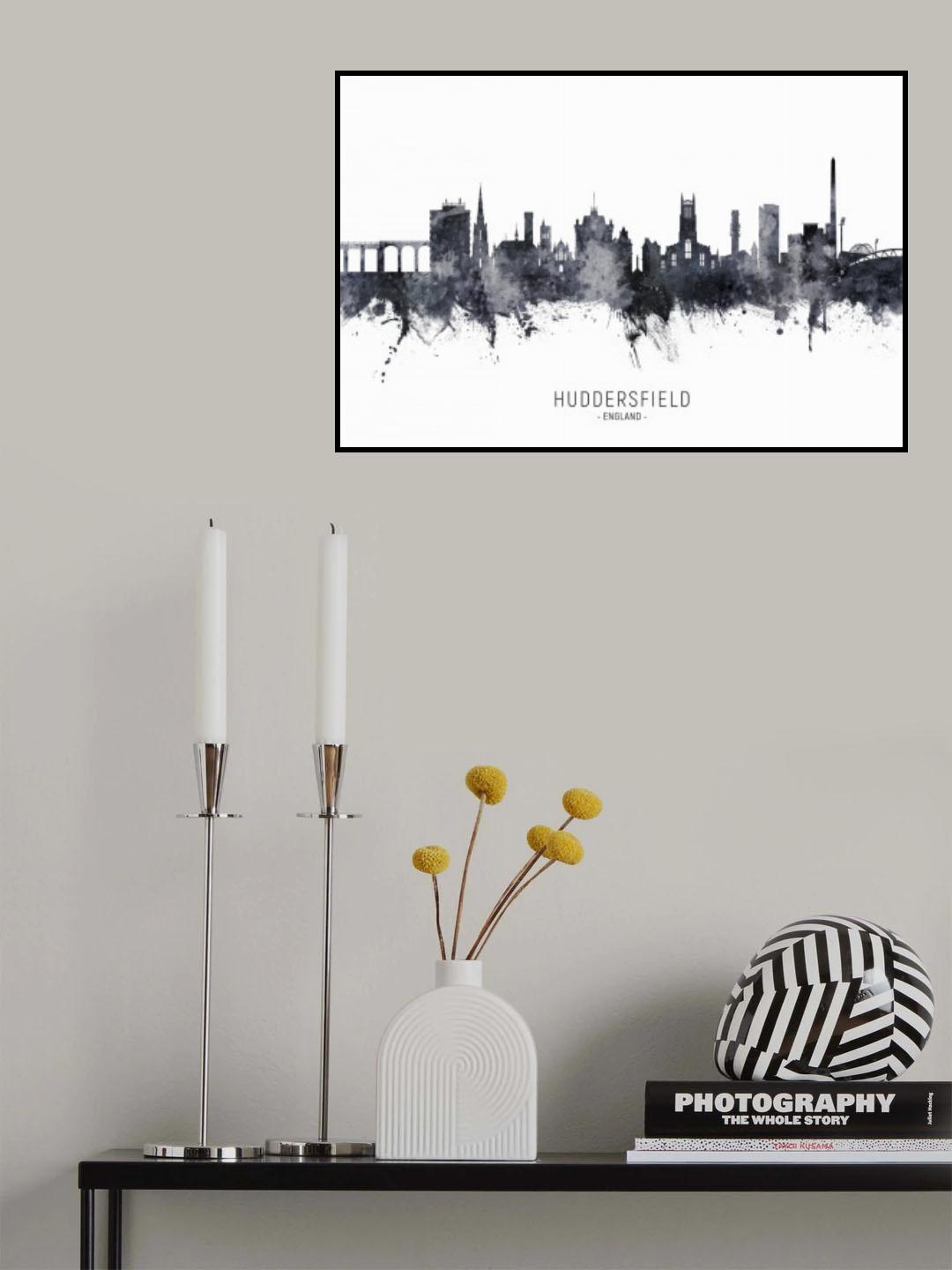 Huddersfield England Skyline Poster och Canvastavla