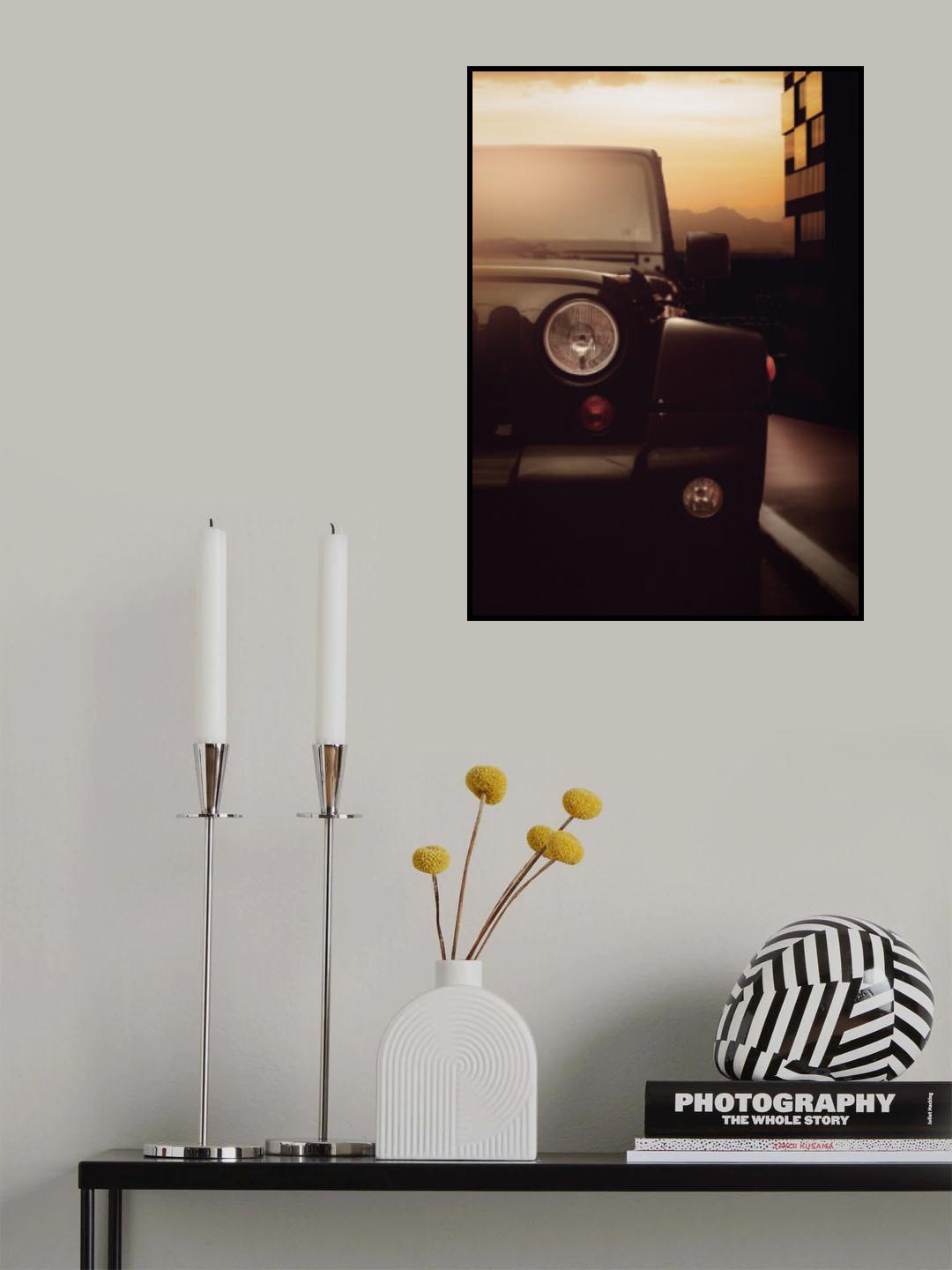Jeep Sunrise Poster och Canvastavla