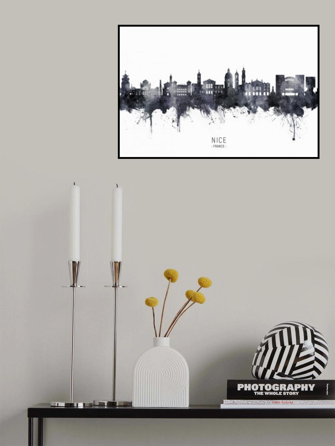 Nice France Skyline Poster och Canvastavla