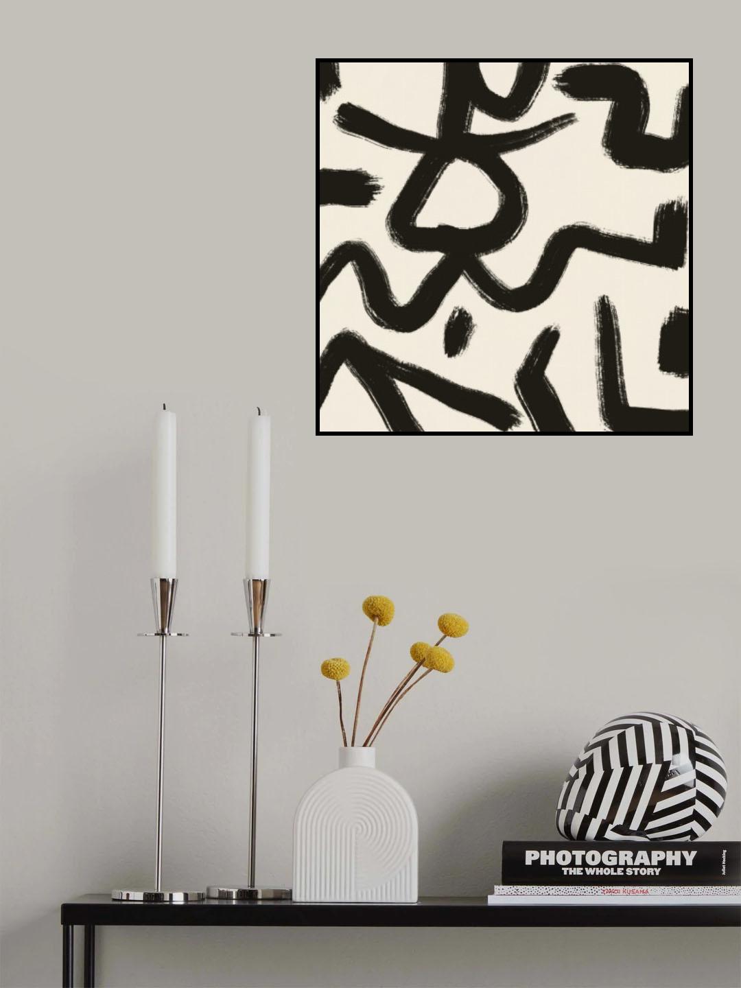 Line art abstract 03 Poster och Canvastavla