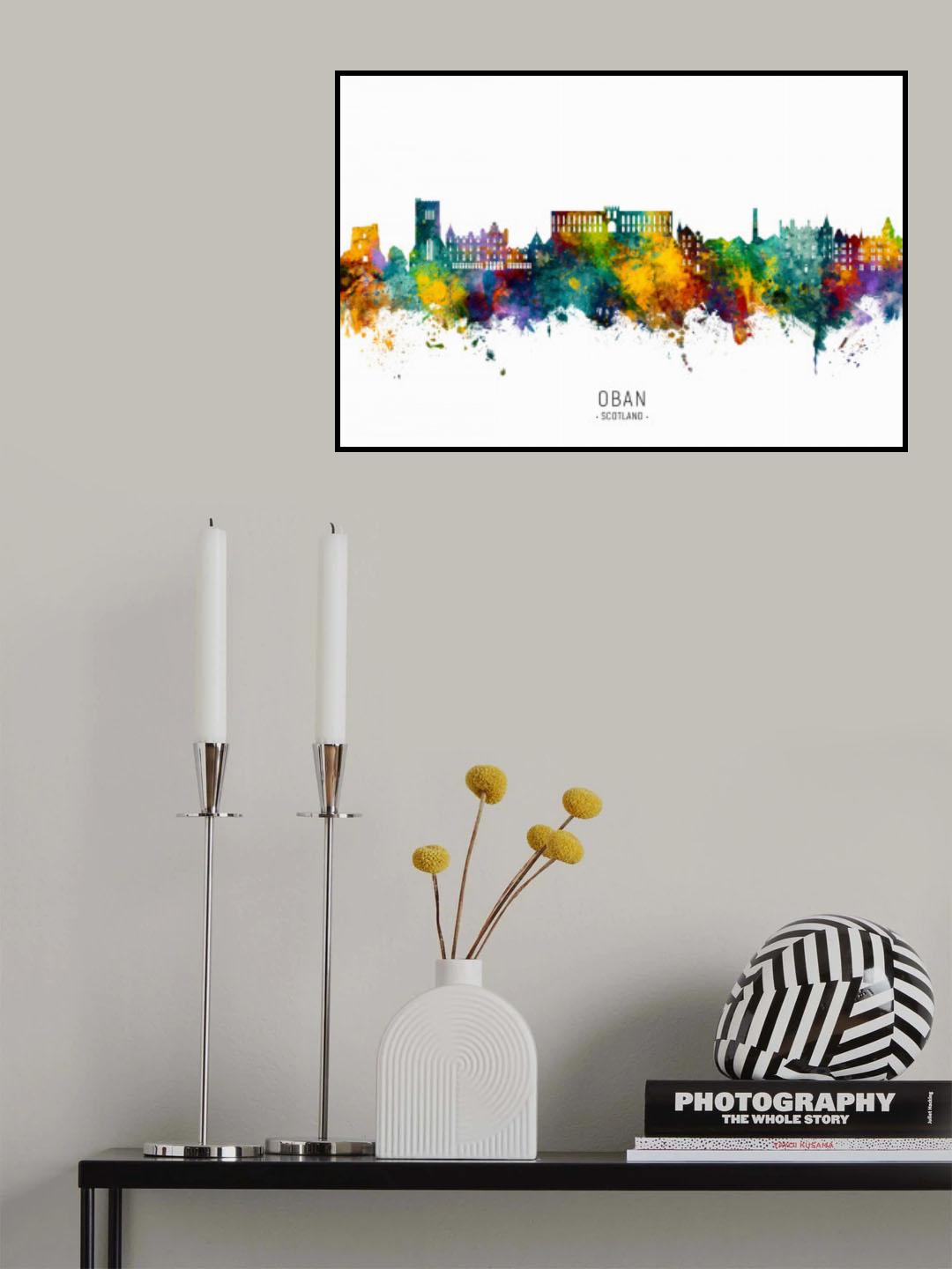 Oban Scotland Skyline Poster och Canvastavla