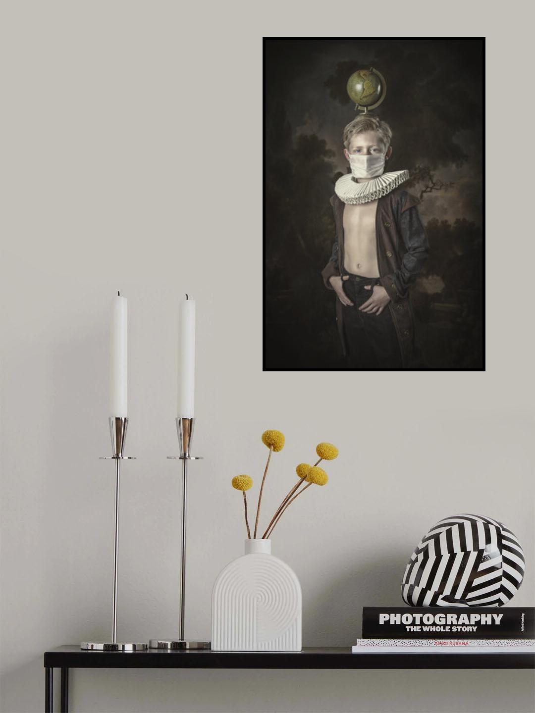 He carries all the worries of the world with him Poster och Canvastavla