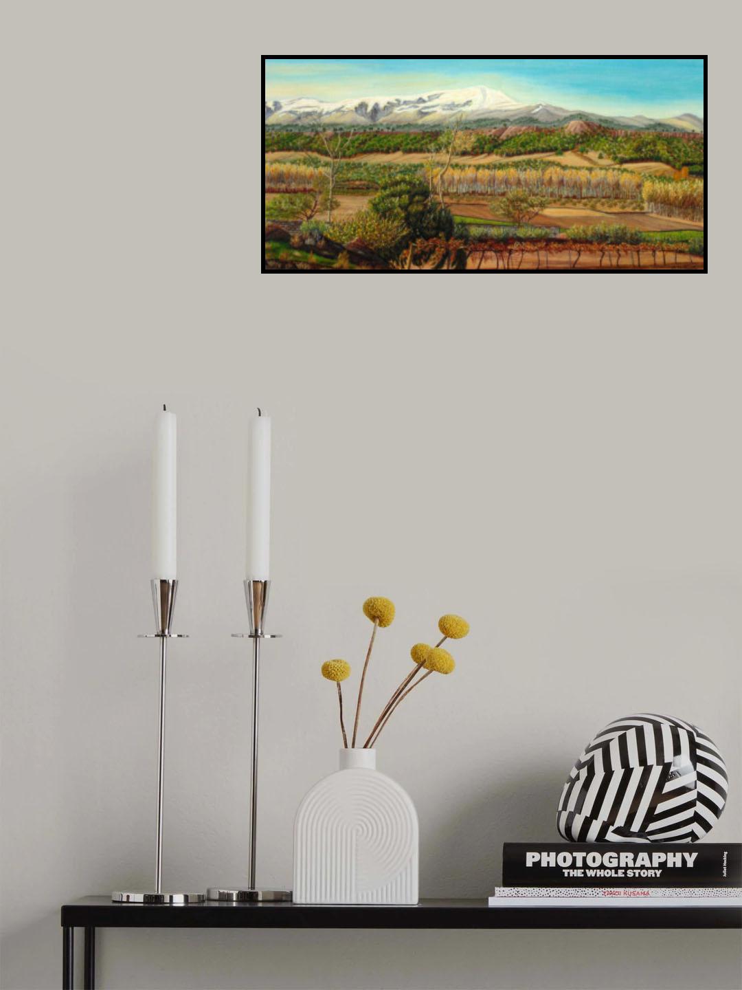 Vineyard Valley In the Sierra Nevada Surroundings Poster och Canvastavla