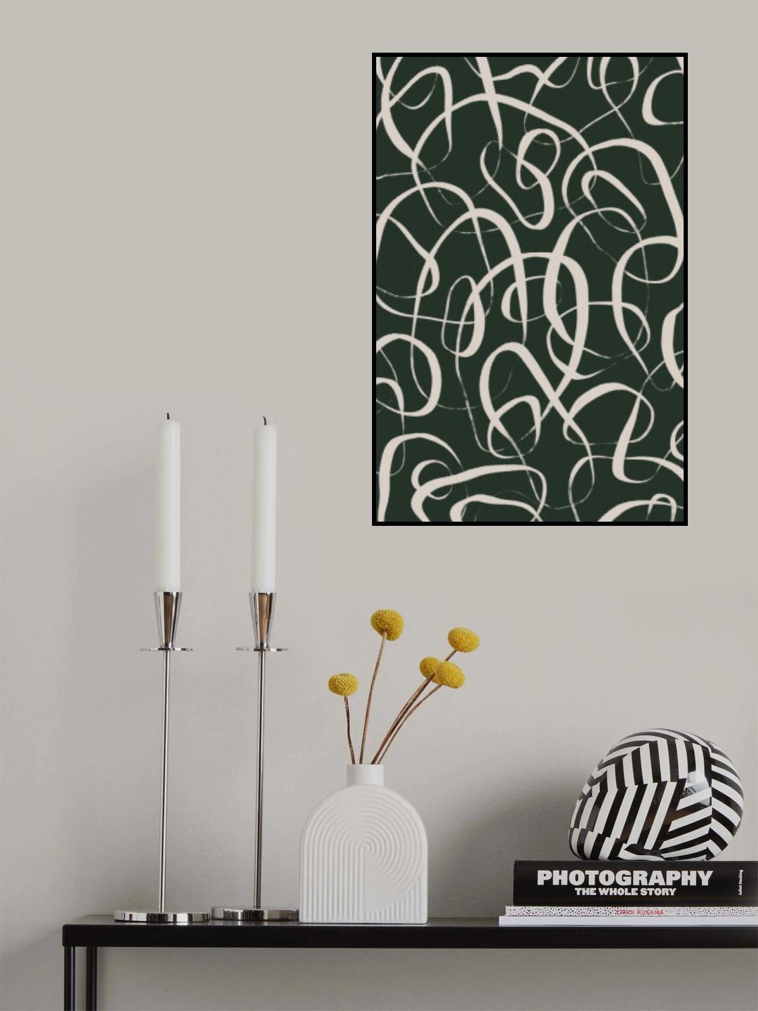 Beige Circles Poster och Canvastavla