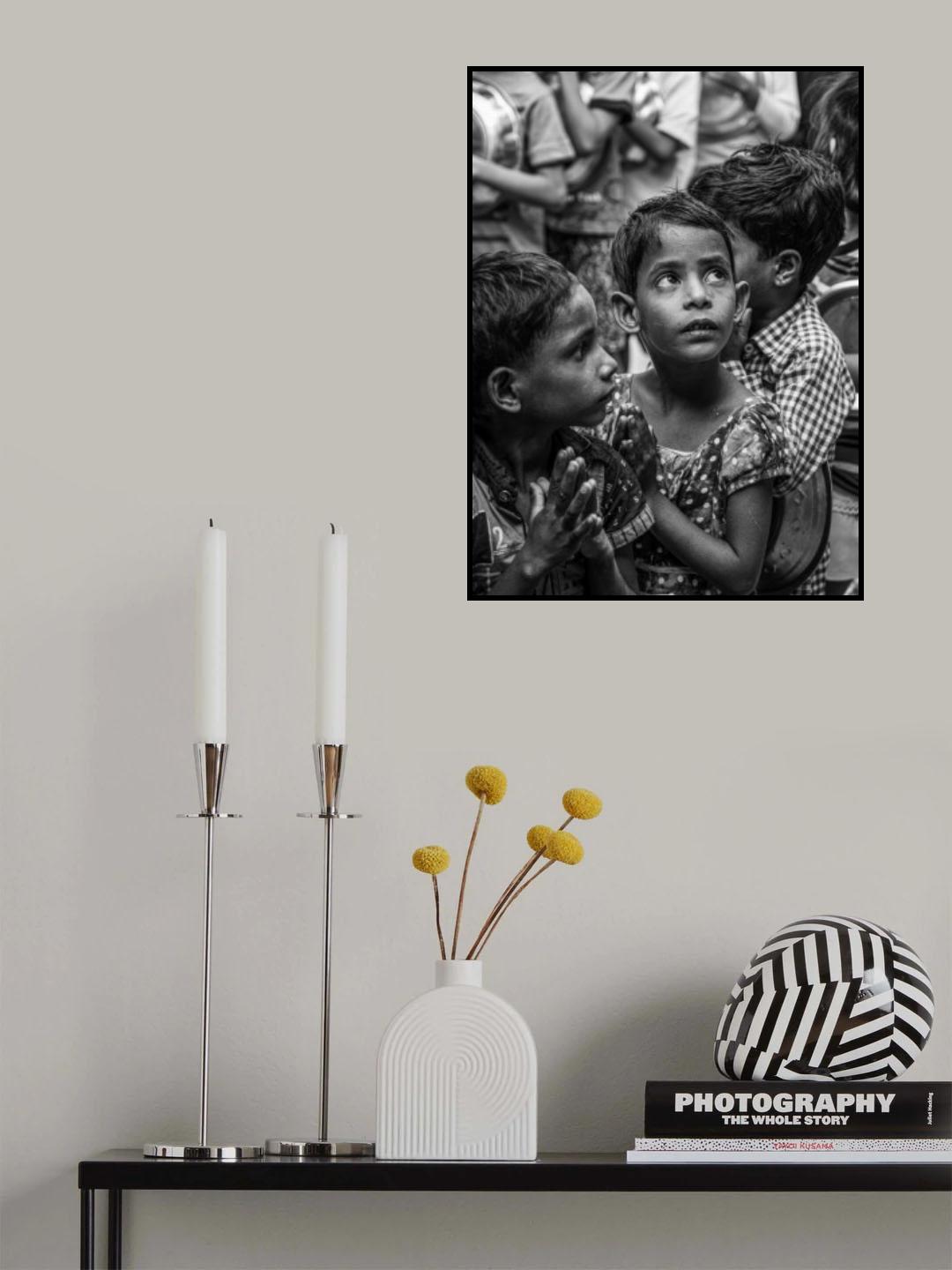 Enfants défavorisés de Calcutta Poster och Canvastavla