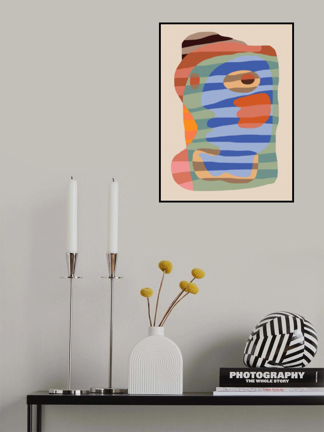 Colorful Pebble Abstract Poster och Canvastavla