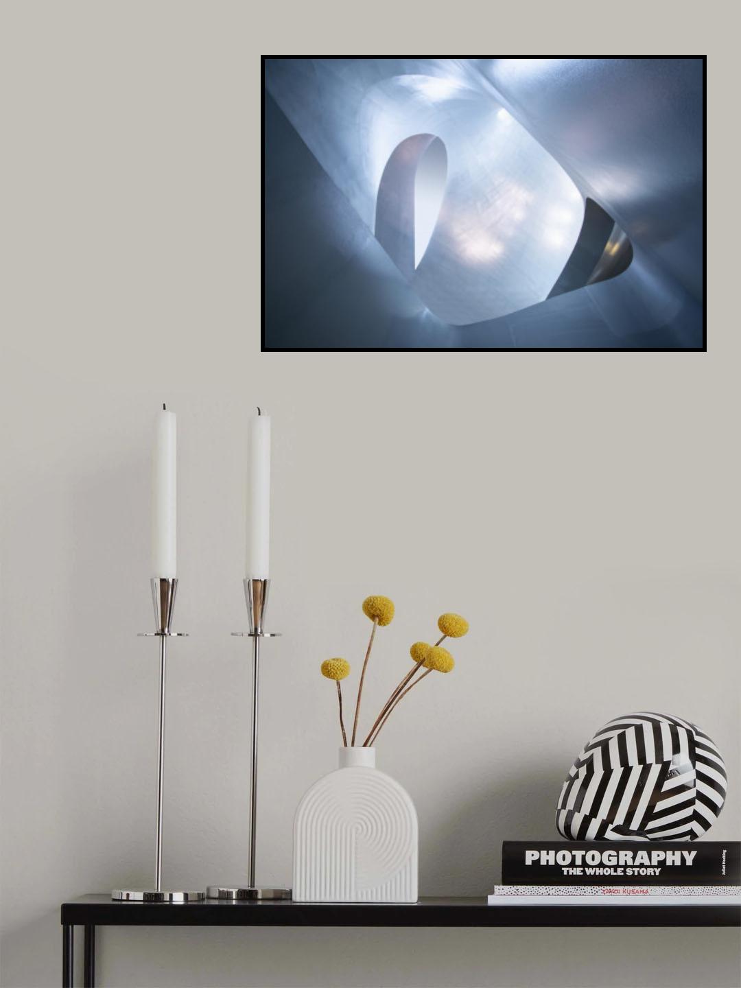 Glossy blue Poster och Canvastavla