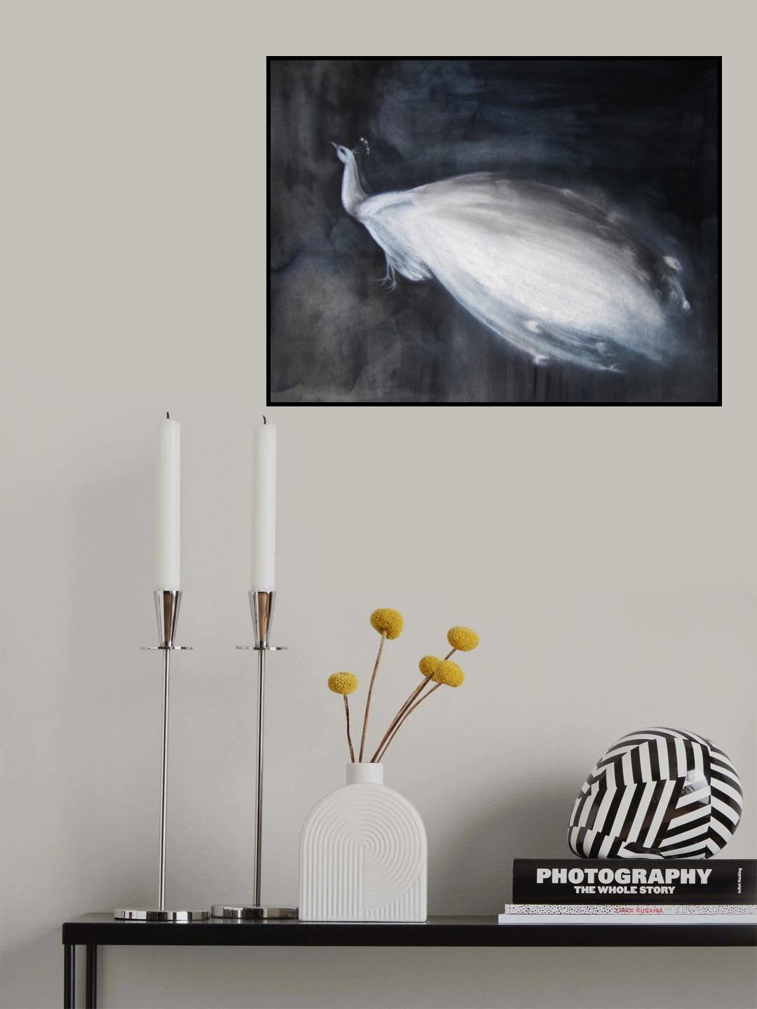 White Peacock Poster och Canvastavla