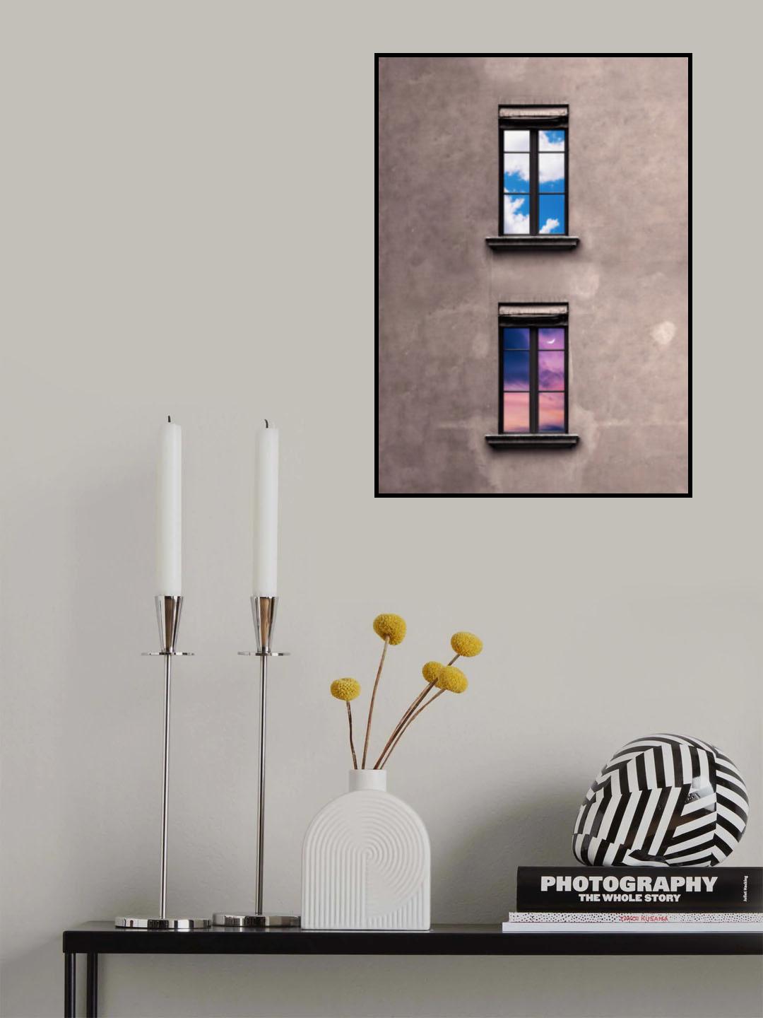 Morning and Night Windows Poster och Canvastavla