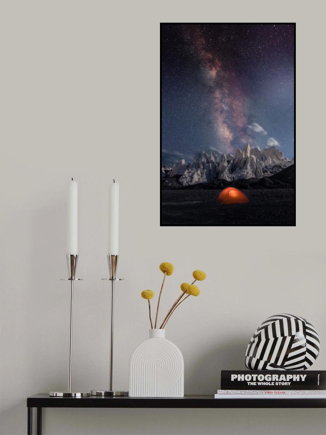 Ice Tower Forest Under the Milky Way《璀璨冰塔》 Poster och Canvastavla