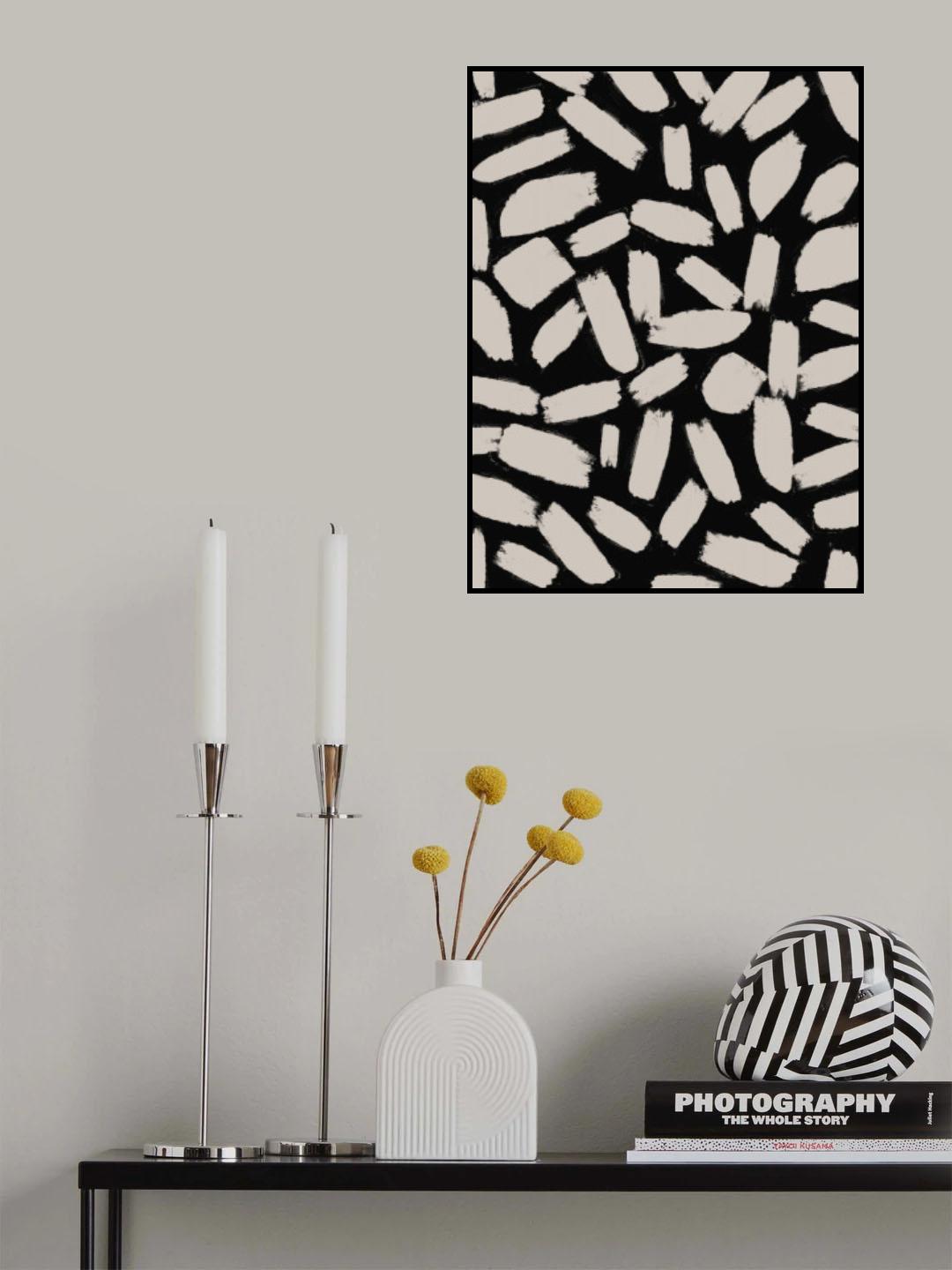Beige simple Strokes Poster och Canvastavla