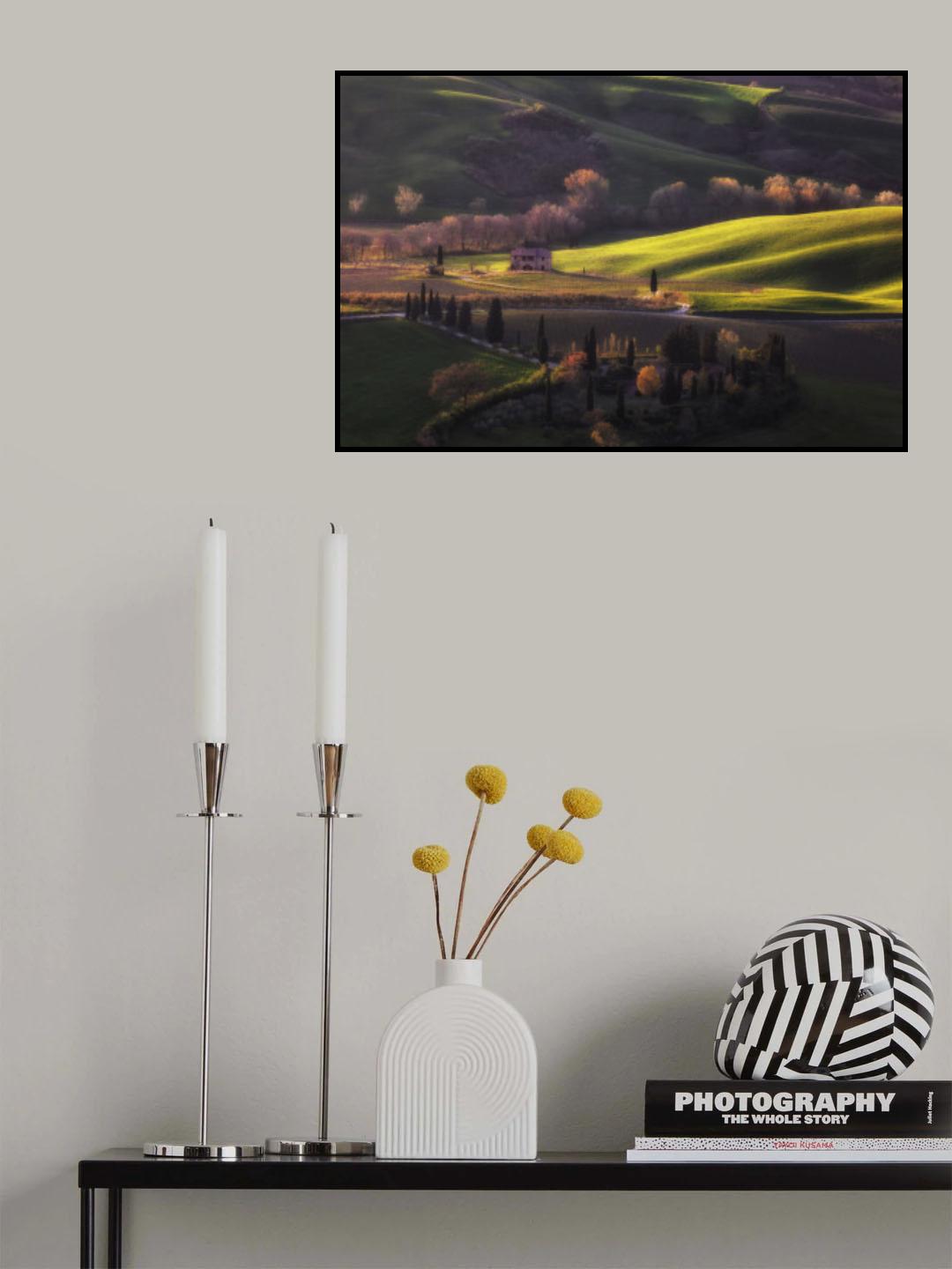 light over the hills Poster och Canvastavla