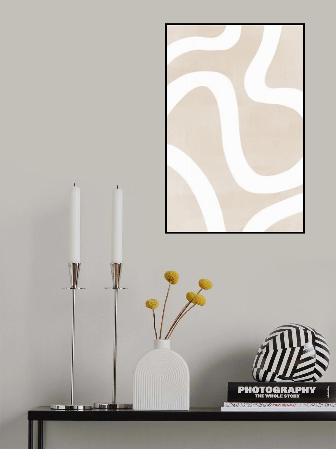 Squiggly Abstract Art Poster och Canvastavla