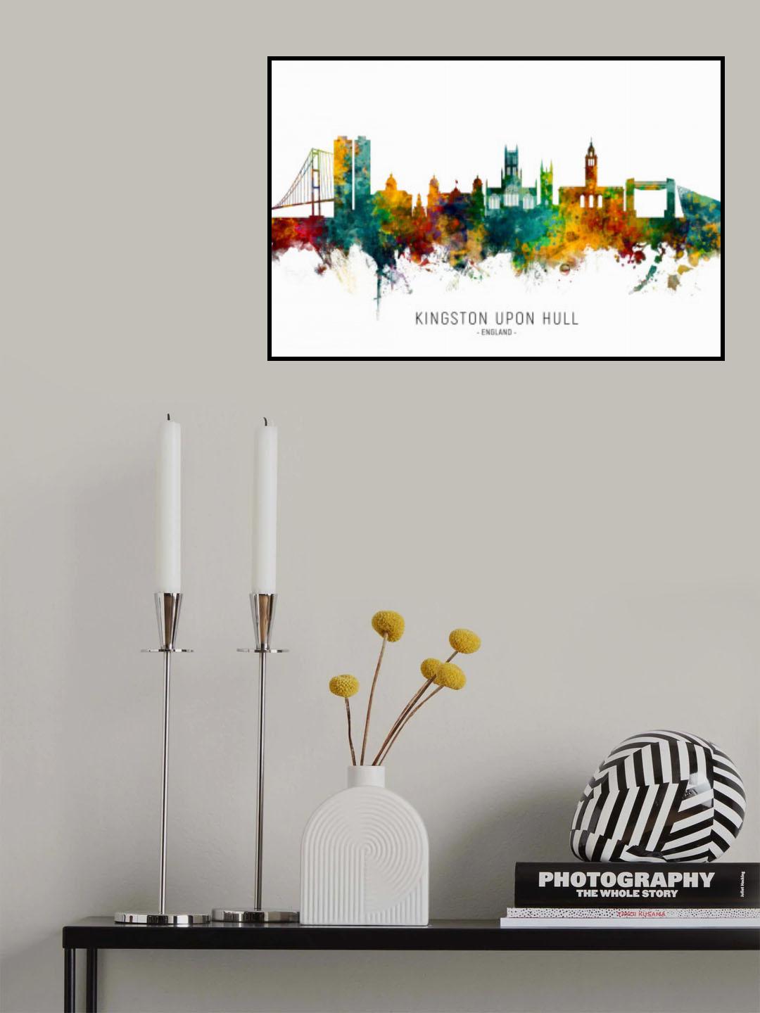 Kingston upon Hull England Skyline Poster och Canvastavla