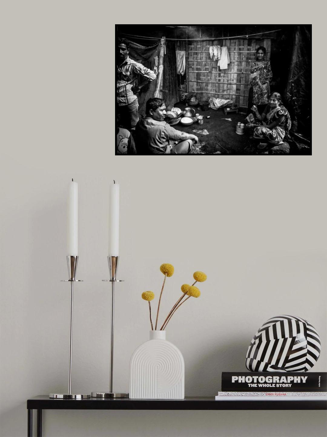 Scene of life of a family in Bangladesh. Poster och Canvastavla