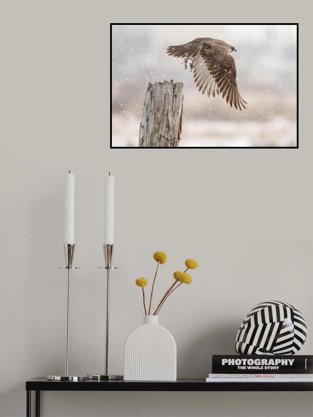 Flight against the snowstorm Poster och Canvastavla