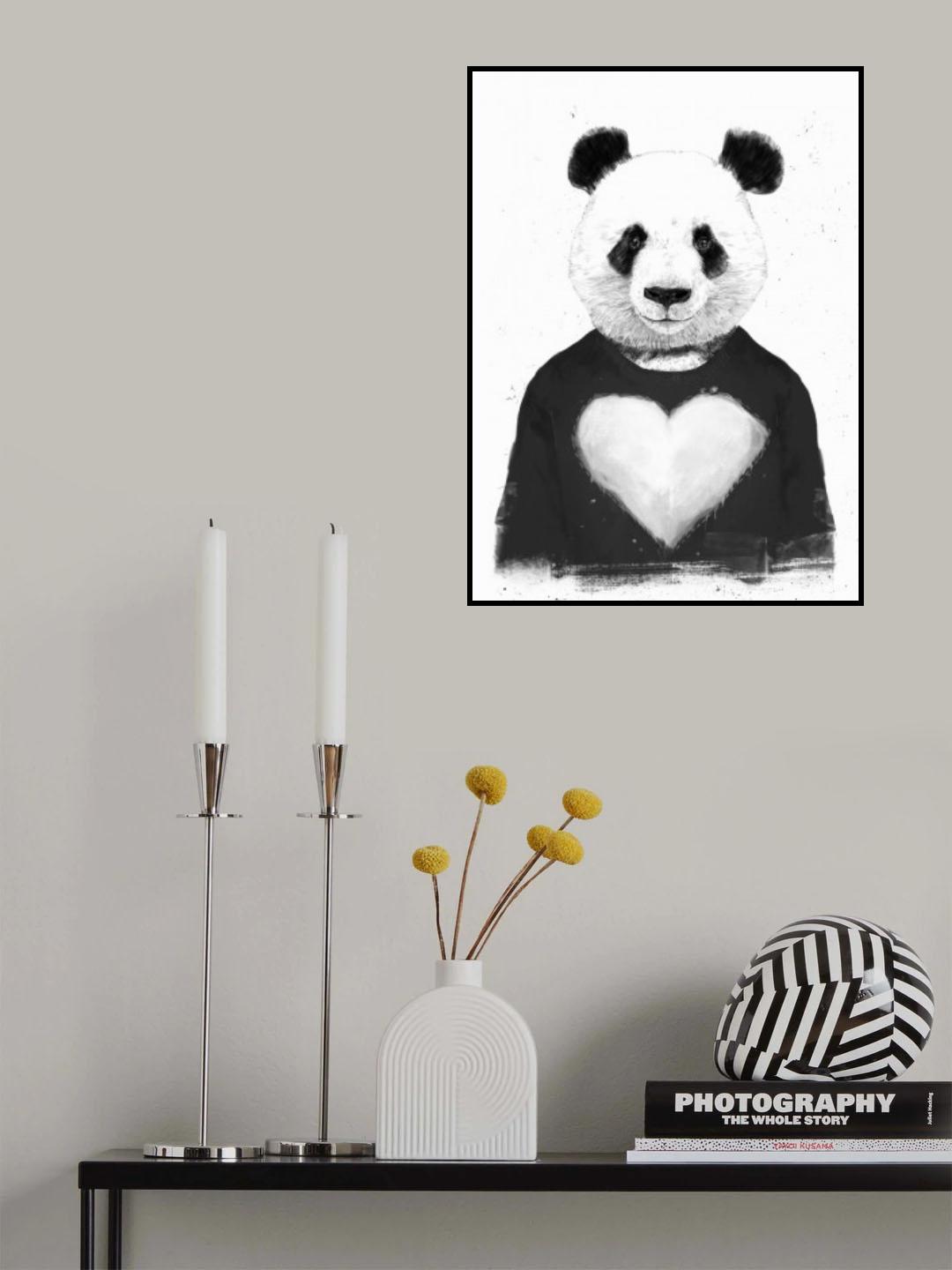 Lovely Panda Poster och Canvastavla