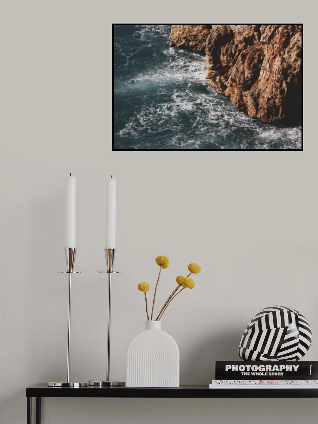 sea waves and rocks Poster och Canvastavla