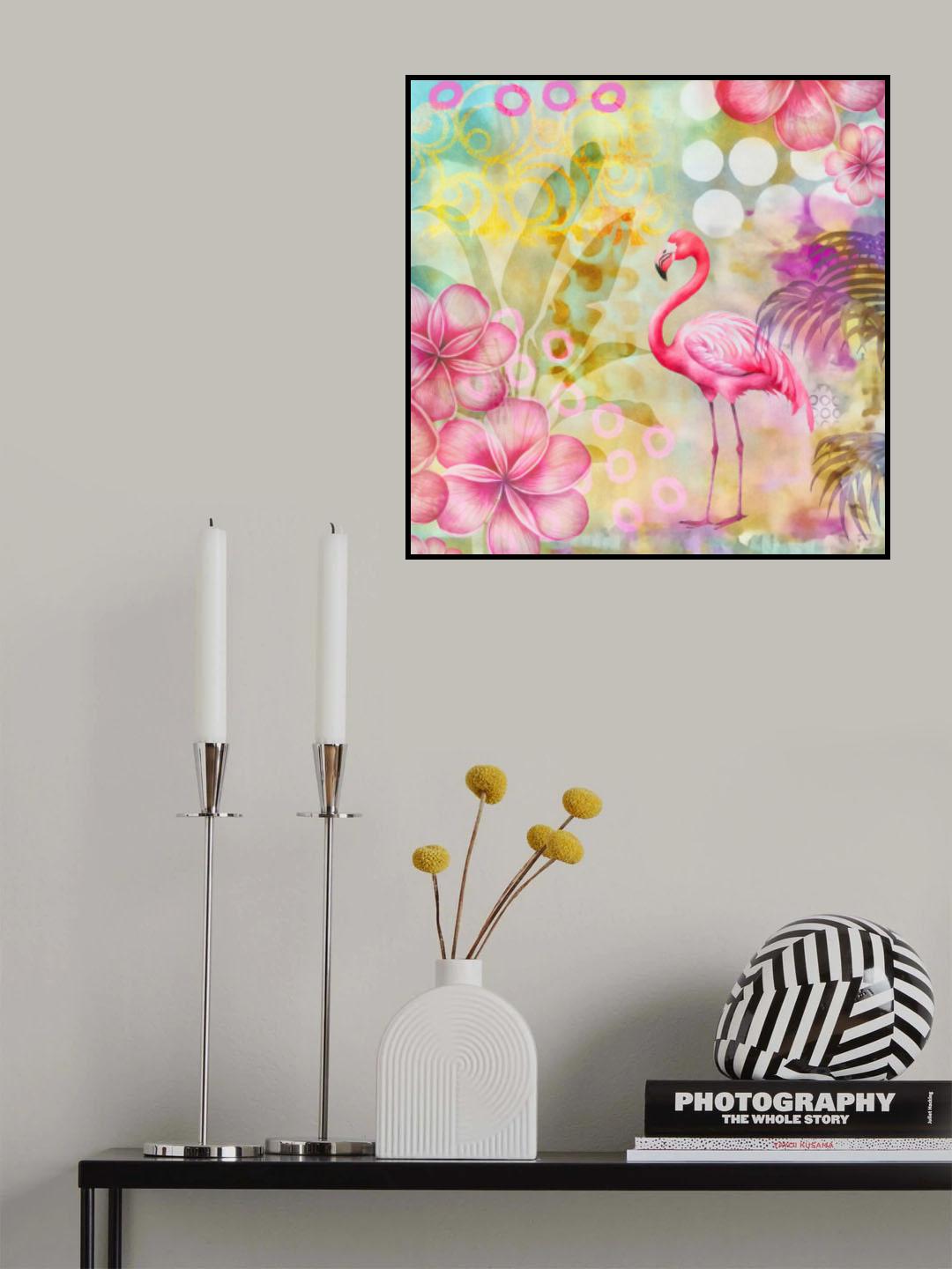 Flamingo Paradise 2 Poster och Canvastavla