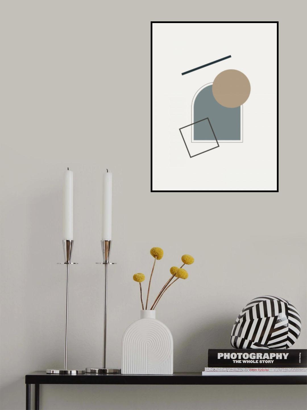 Minimal Scattered Geometircs Poster och Canvastavla
