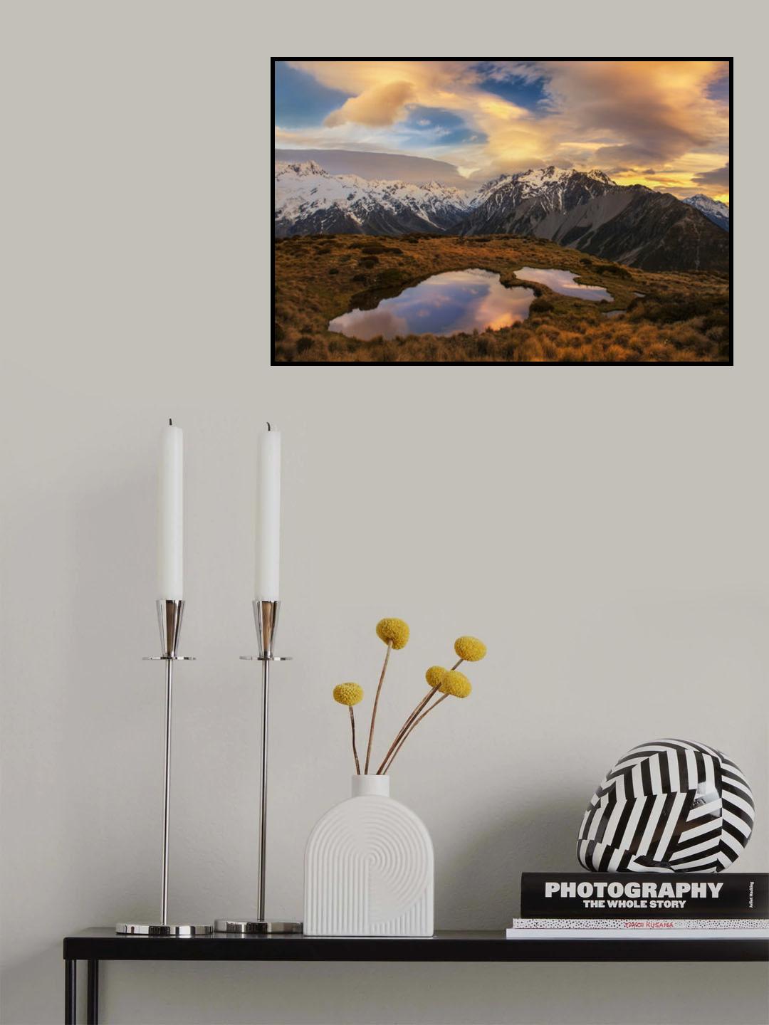 Mountain Light Poster och Canvastavla