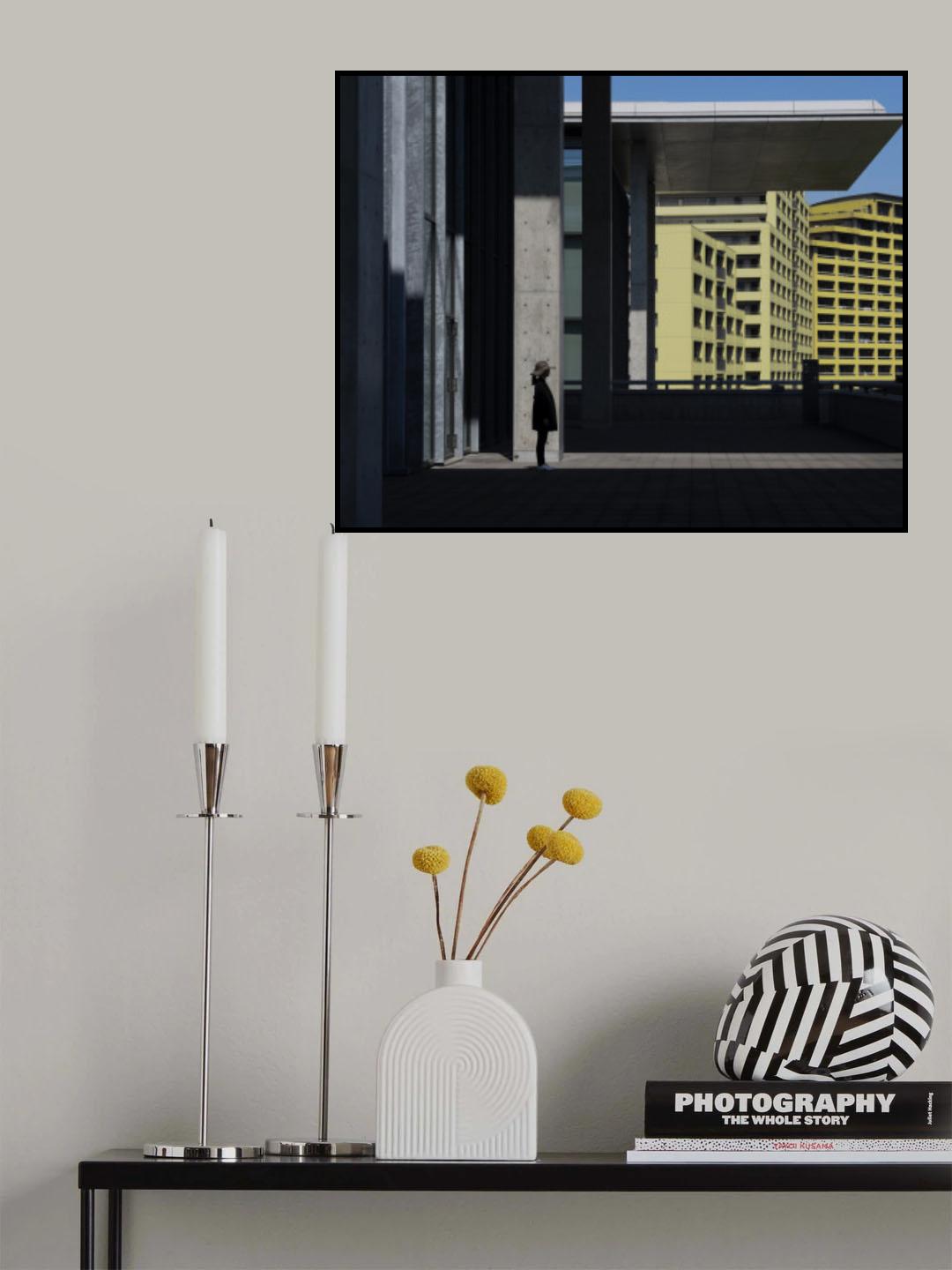 The girl exists only between urban layers Poster och Canvastavla