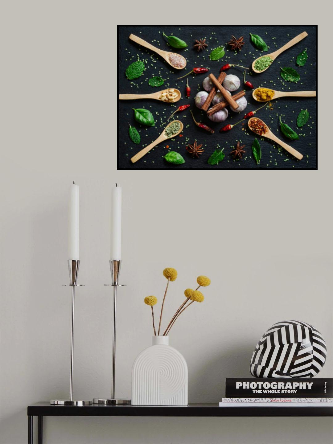 Colorful , cheerful still-life with spices. 4 Poster och Canvastavla