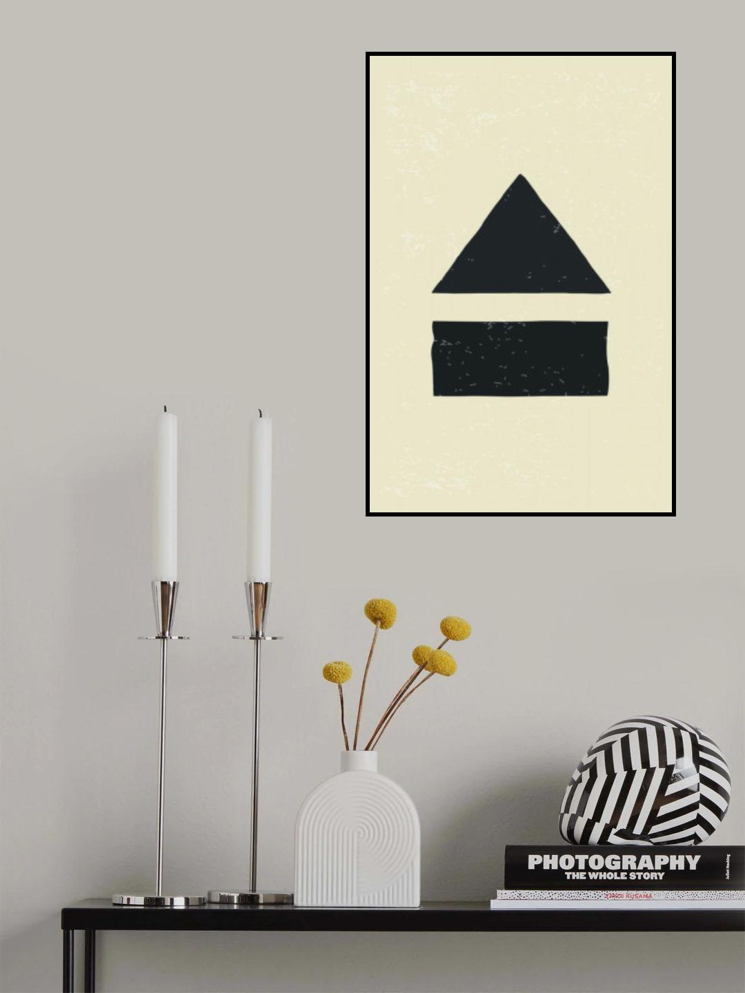Black Minimal Shapes Series #6 Poster och Canvastavla
