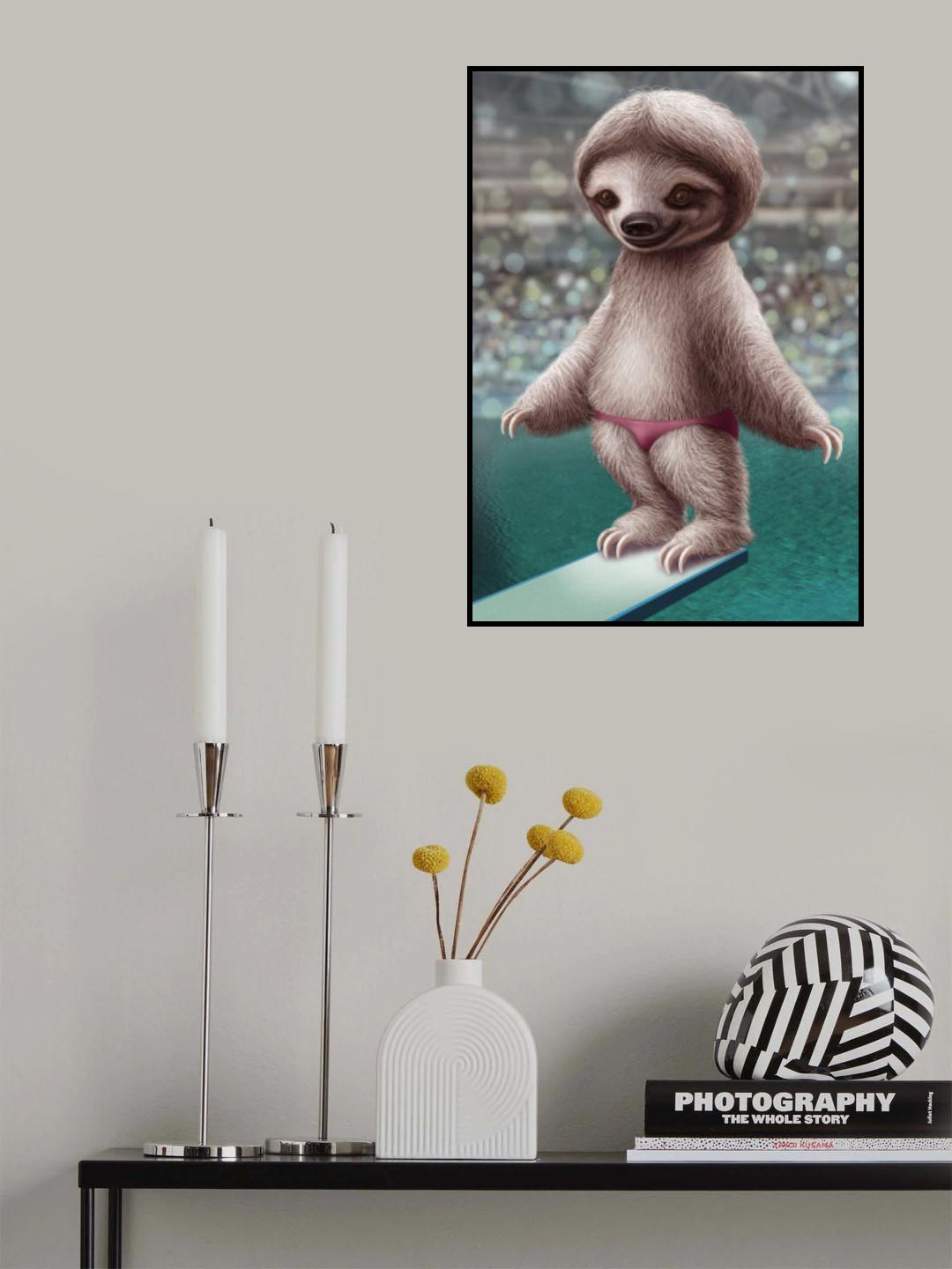SLOTH THE DIVER Poster och Canvastavla