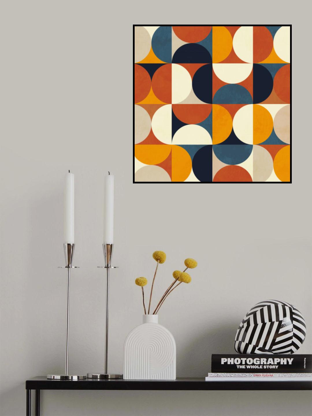 Geometry New12 Rougeatre Poster och Canvastavla