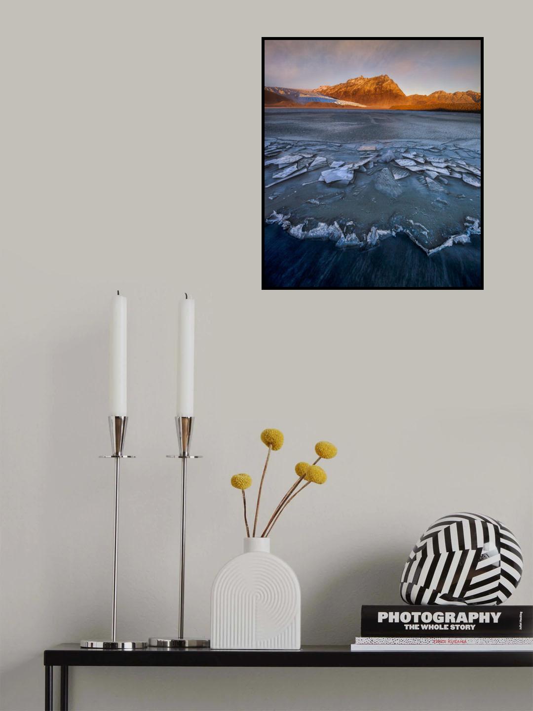 Broken ice cover Poster och Canvastavla