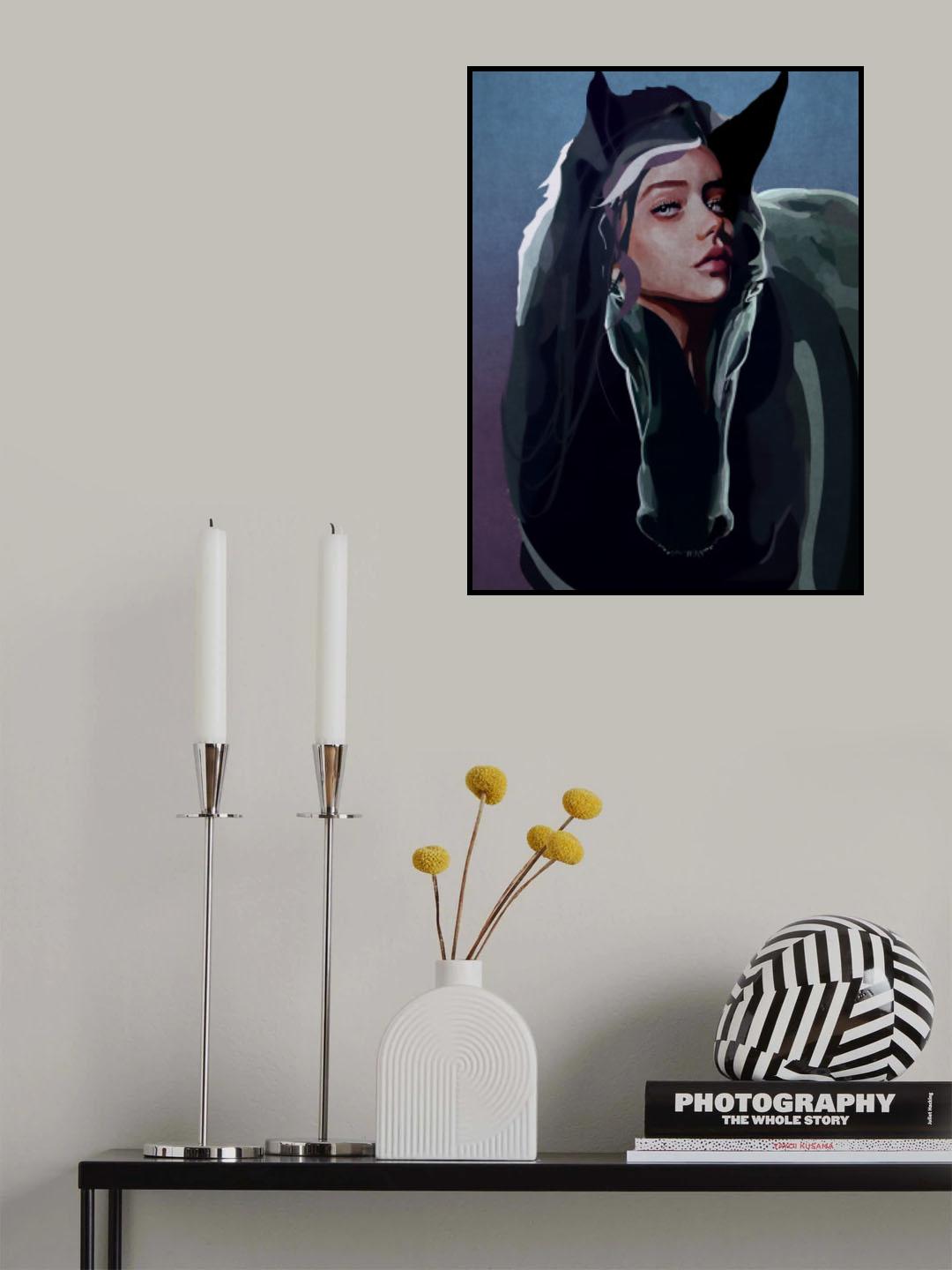 Woman and Horse Poster och Canvastavla
