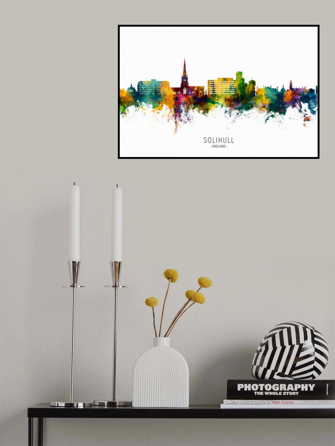 Solihull England Skyline Poster och Canvastavla