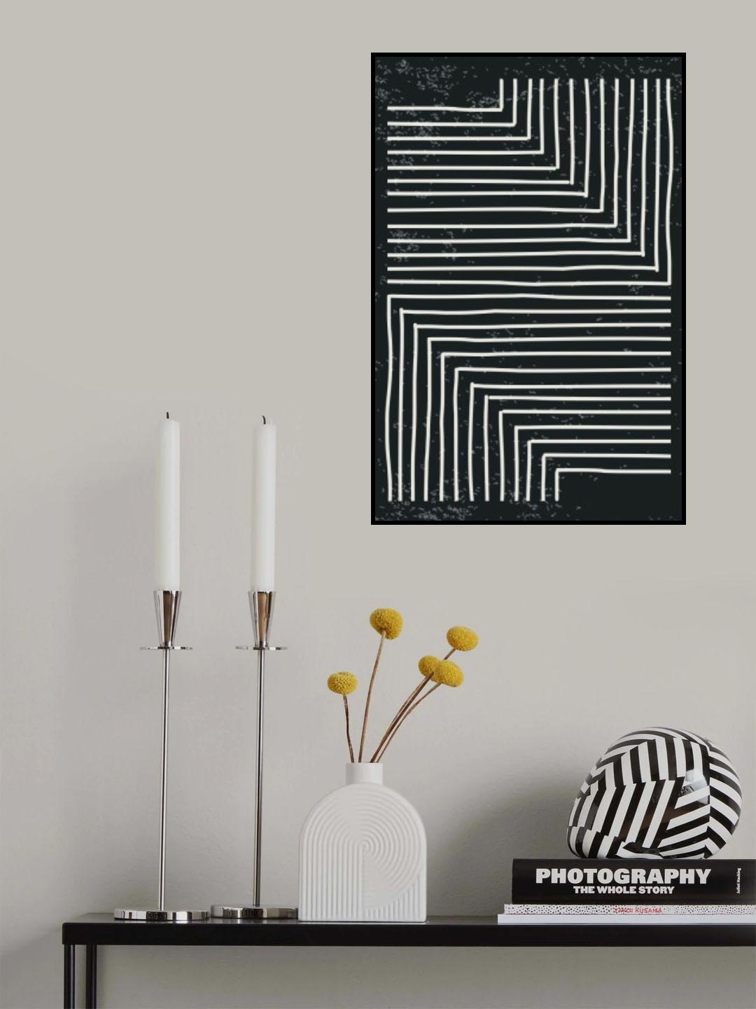 Black and White Line #2 Poster och Canvastavla