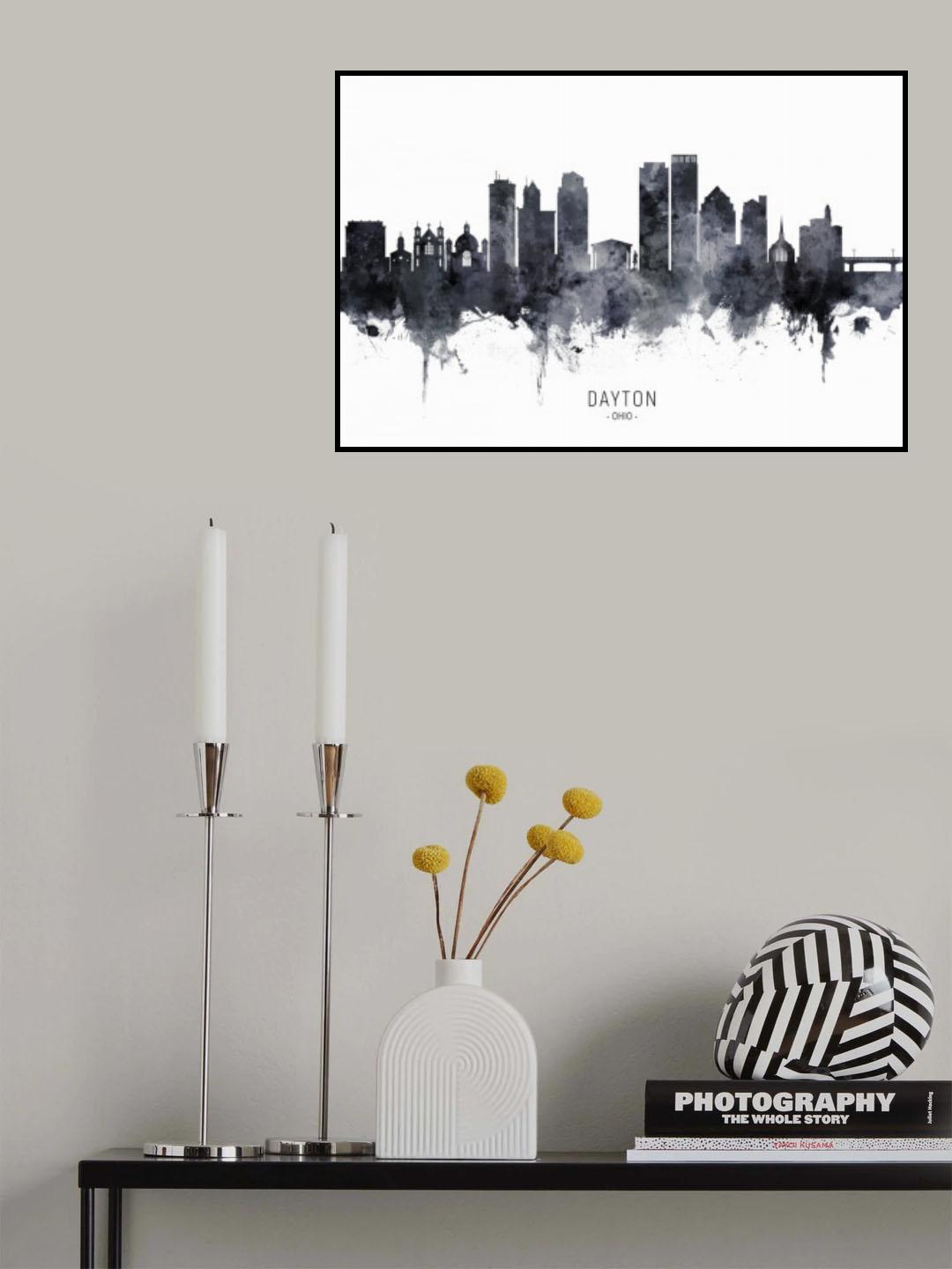 Dayton Ohio Skyline Poster och Canvastavla