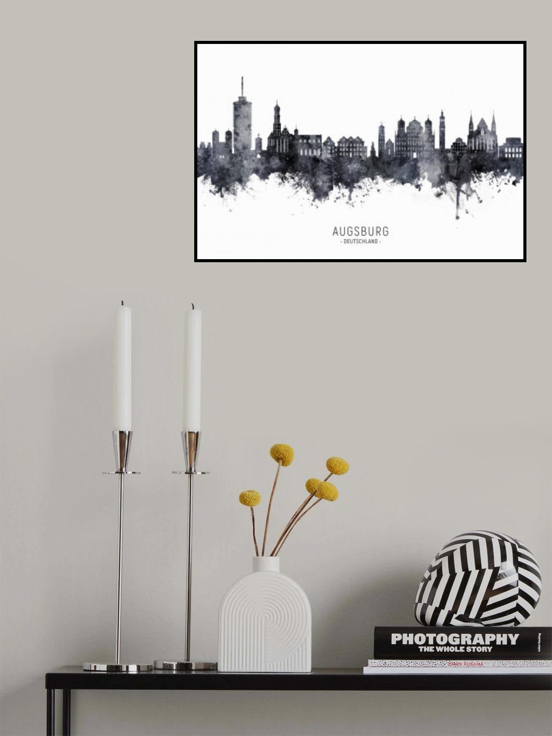 Augsburg Germany Skyline Poster och Canvastavla