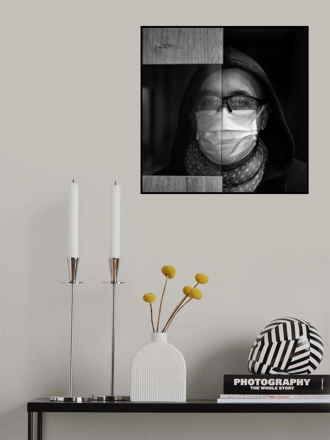 Covid-19 portrait Poster och Canvastavla