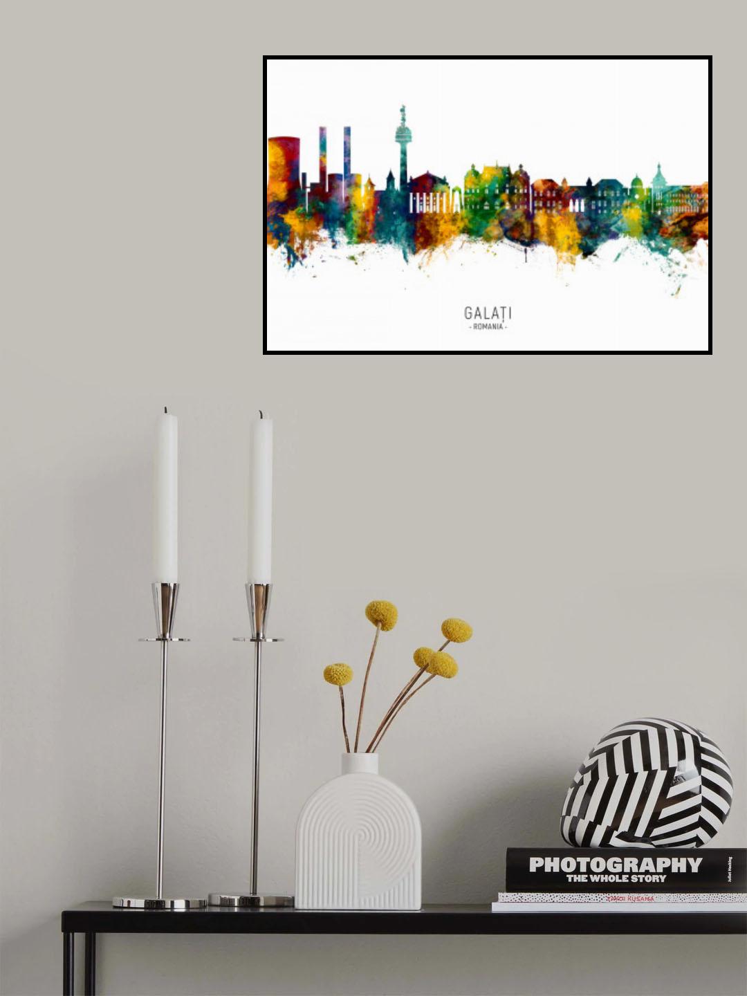 Galati Romania Skyline Poster och Canvastavla