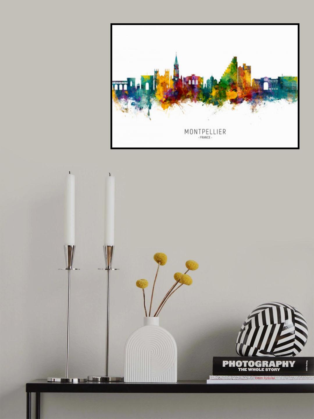Montpellier France Skyline Poster och Canvastavla