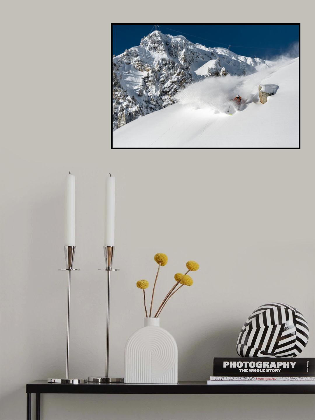 Powder turn with Romain Grojean Poster och Canvastavla