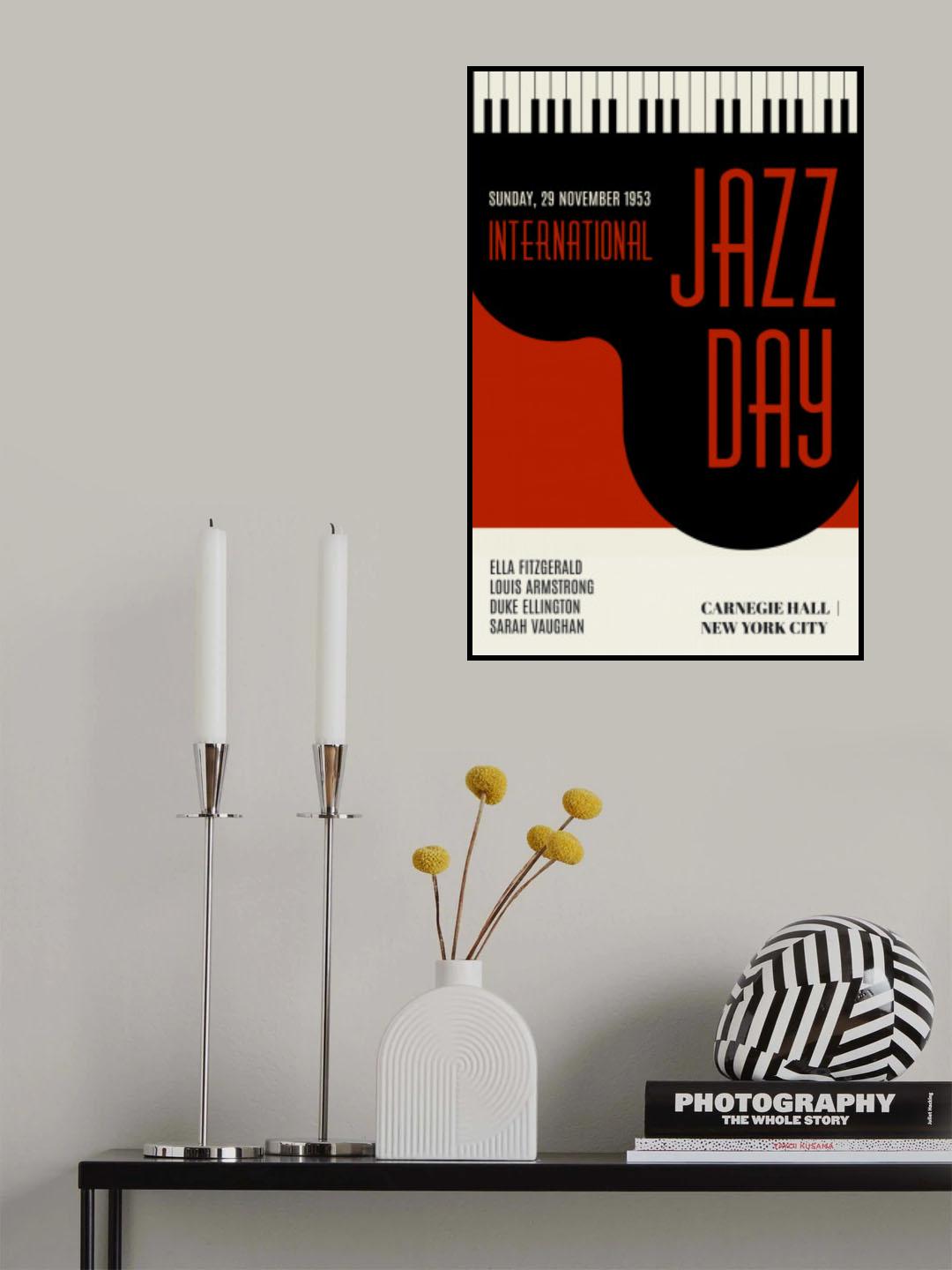 Jazzy Days Dark Red Poster och Canvastavla