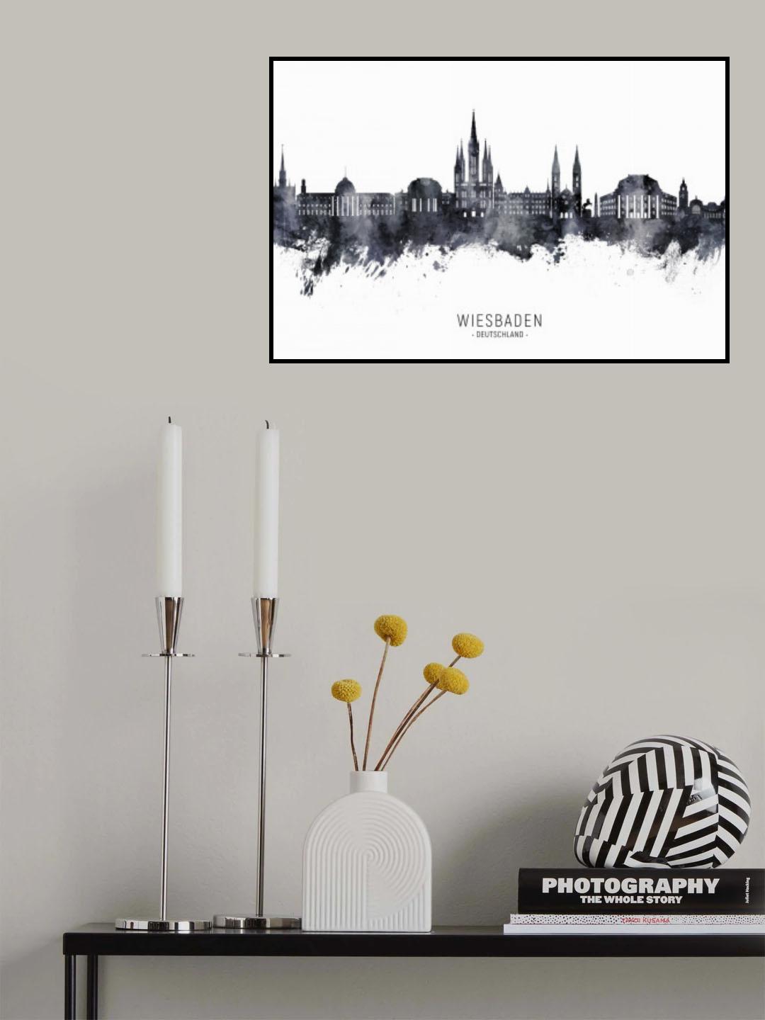 Wiesbaden Germany Skyline Poster och Canvastavla
