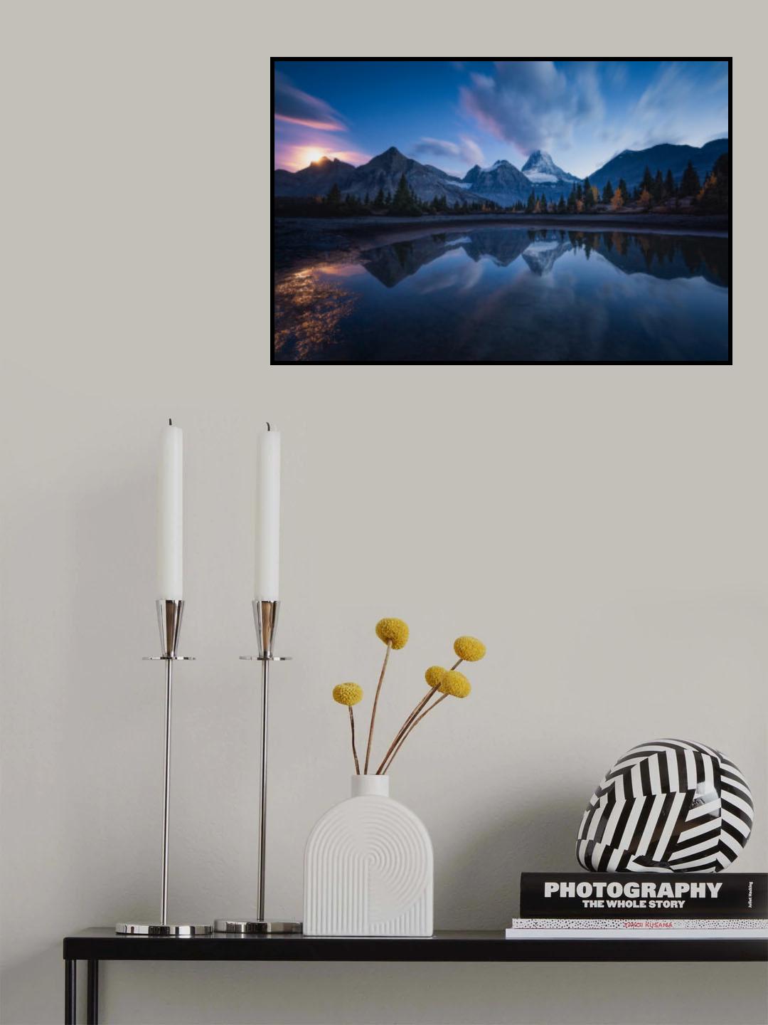 Mt. Assiniboine Moonlight Poster och Canvastavla