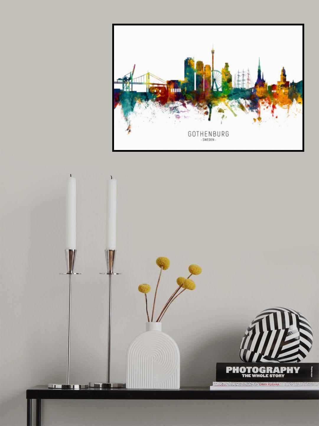 Gothenburg Sweden Skyline Poster och Canvastavla